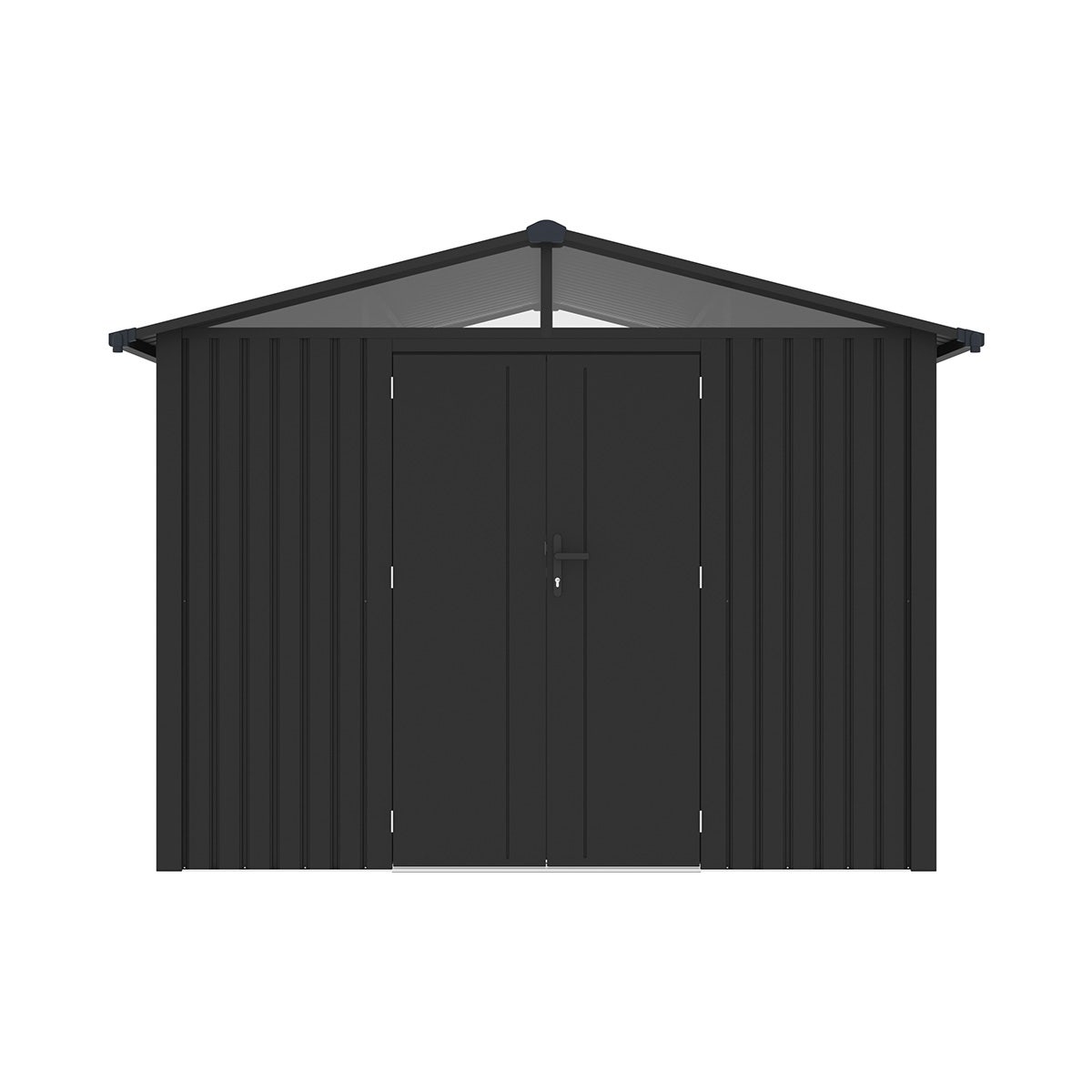 Abri de jardin métal gris anthracite 5.71 m² + kit d'ancrage – Image 2
