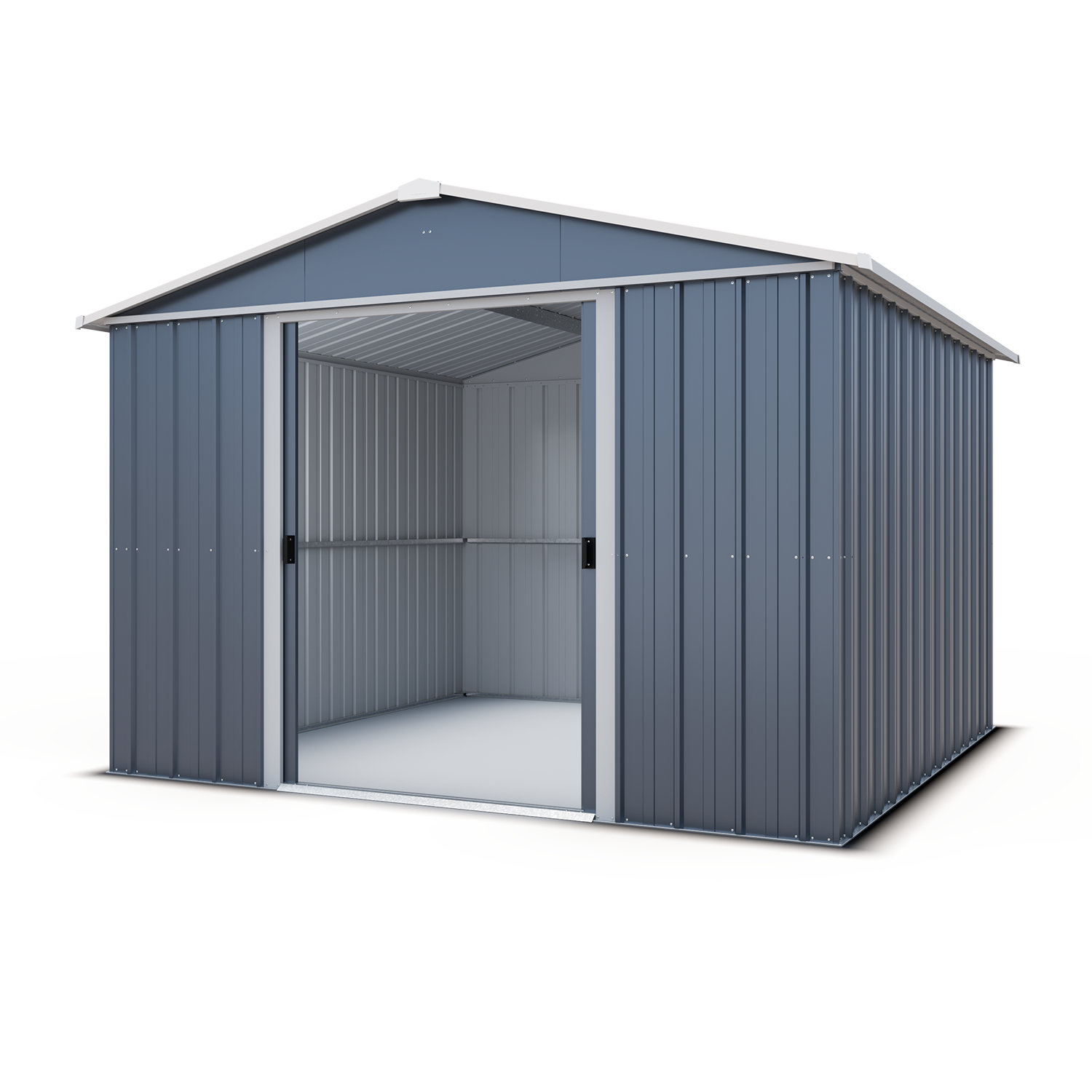 Abri de jardin métal gris Yardmaster 8,12 m² + kit d'ancrage