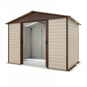 Abri de jardin métal Yardmaster 5,3 m² + kit d'ancrage