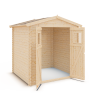 Abri de jardin - bois brut - 4 m²