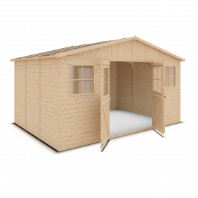 Abri de jardin - bois brut - 13 m²