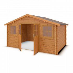 Abri de jardin Ourano - bois marron - 11,5 m²