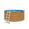 Piscine hors sol acier ronde Ø 3,05 x 1,20 m aspect bois CANYON