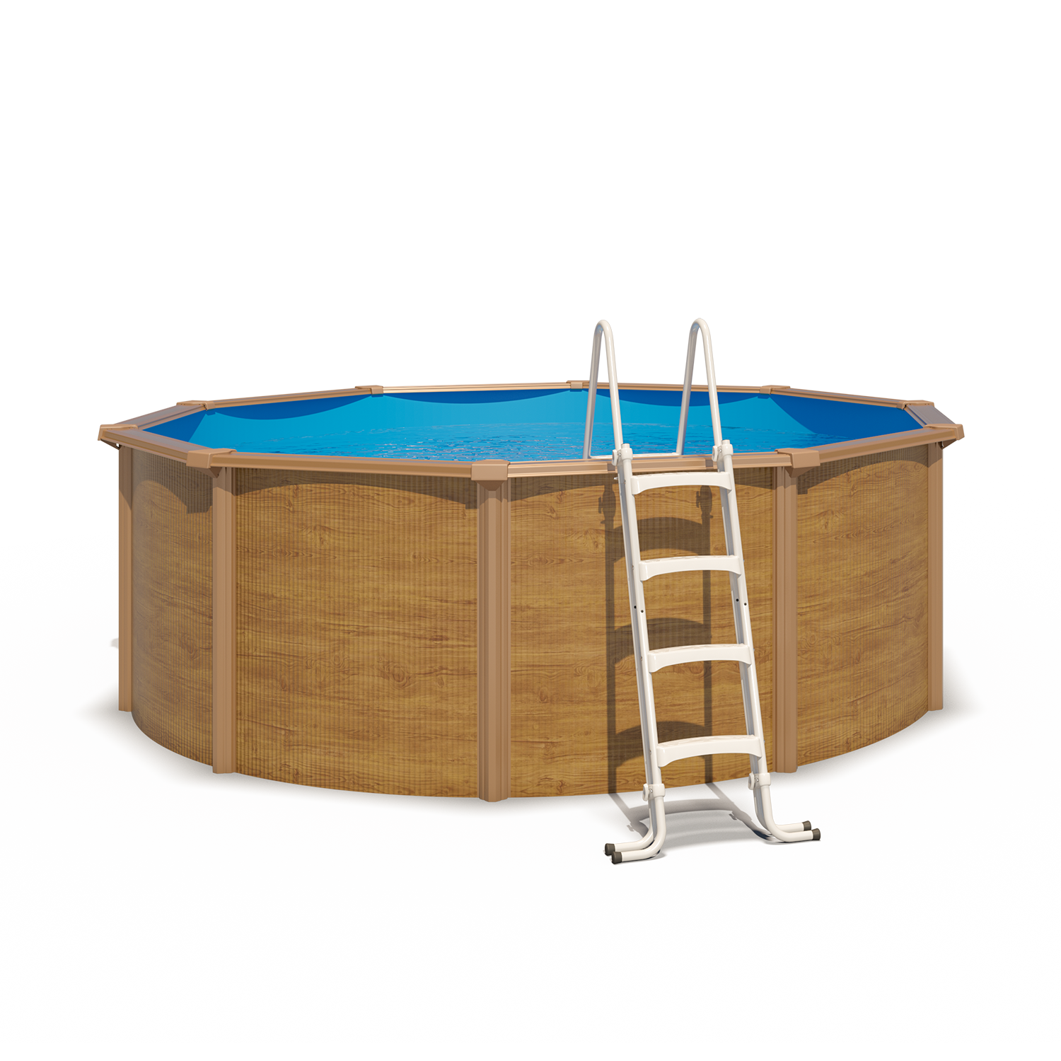 Piscine hors sol acier ronde Ø 3,65 x 1,20 m aspect bois CANYON