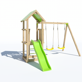 Aire de jeux bois 1,90 m EASY XPERIENCE - 6 enfants