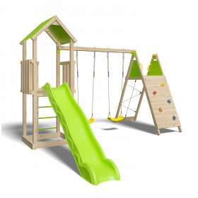 Aire de jeux bois 2,20 m OLYMPIA XPERIENCE - 9 enfants