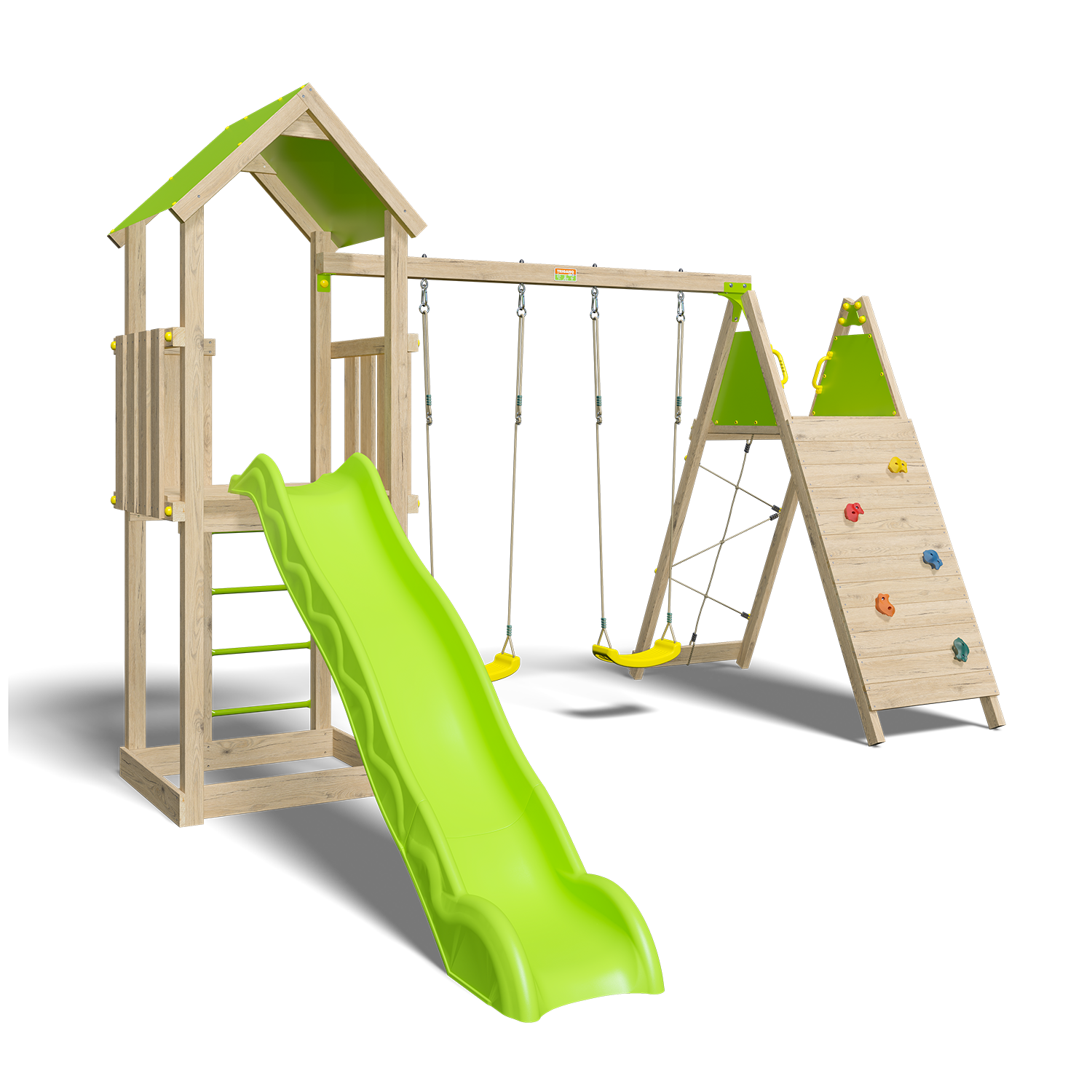 Aire de jeux bois 2,20 m OLYMPIA XPERIENCE - 9 enfants