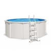 Piscine hors sol acier ronde Ø 3,65 x 1,20 m blanche SAPHIR + filtration cartouche 3 m³/h