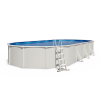 Piscine hors sol acier ovale 10,05 x 5,50 x 1,32 m blanche SAPHIR