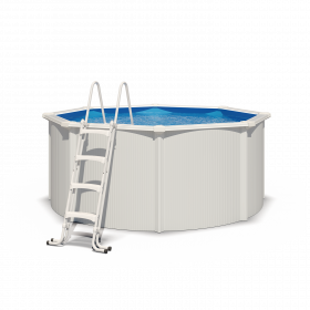 Piscine hors sol acier ronde Ø 3,05 x 1,20 m blanche SAPHIR