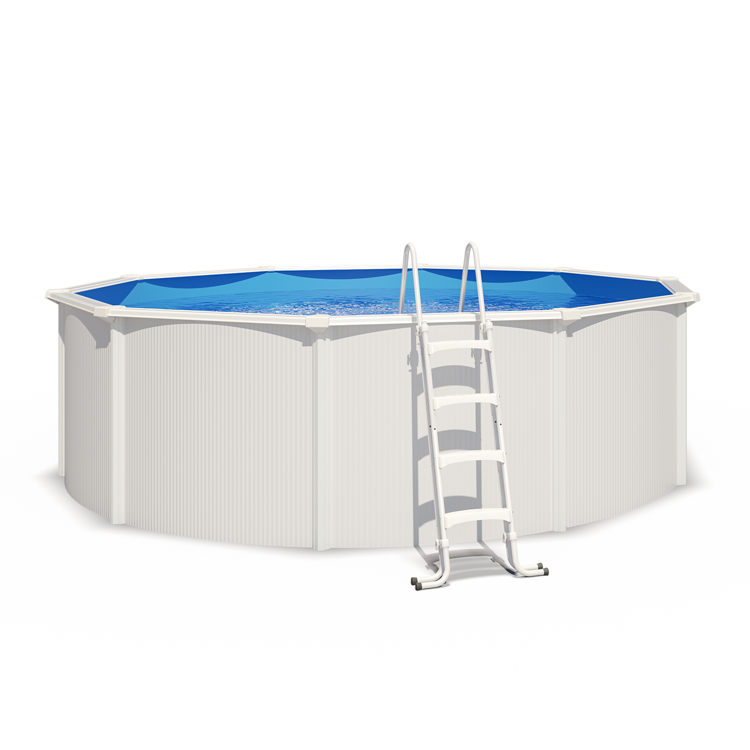 Piscine hors sol acier ronde Ø 4,55 x 1,32 m blanche SAPHIR