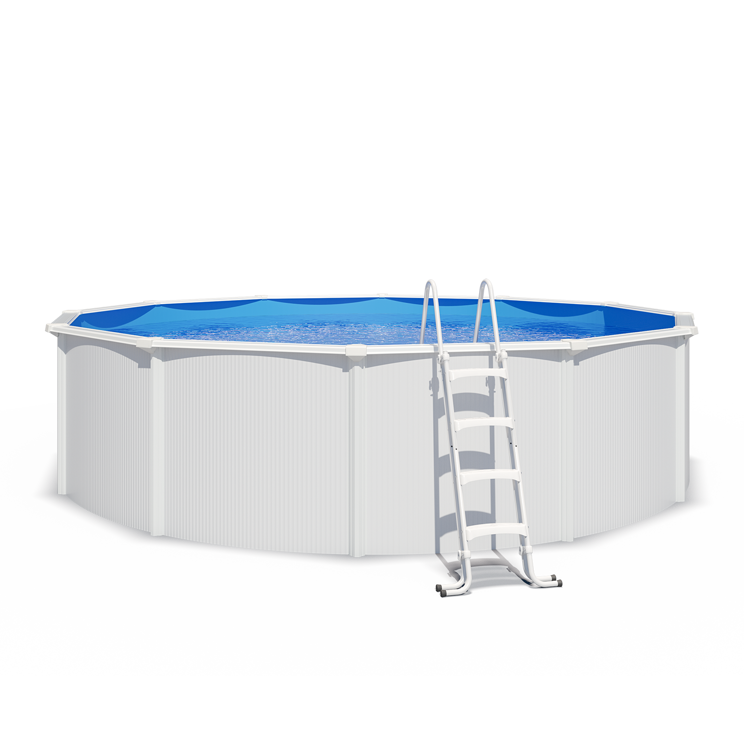 Piscine hors sol acier ronde Ø 5,50 x 1,32 m blanche SAPHIR