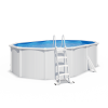 Piscine hors sol acier ovale 4,90 x 3,65 x 1,2 m blanche SAPHIR