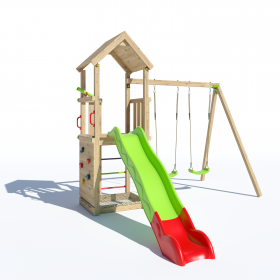 Aire de jeux bois 2,20 m SMART XPLORER - 7 enfants