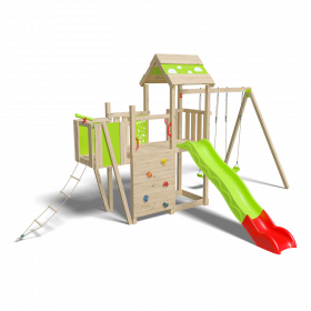 Aire de jeux bois 2,20 m STARRY XPRESSION - 10 enfants
