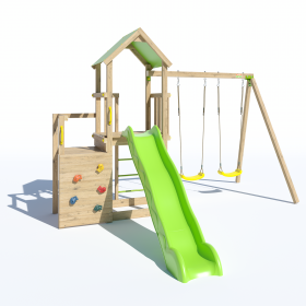 Aire de jeux bois 2,20 m ULTRA XPERIENCE - 8 enfants