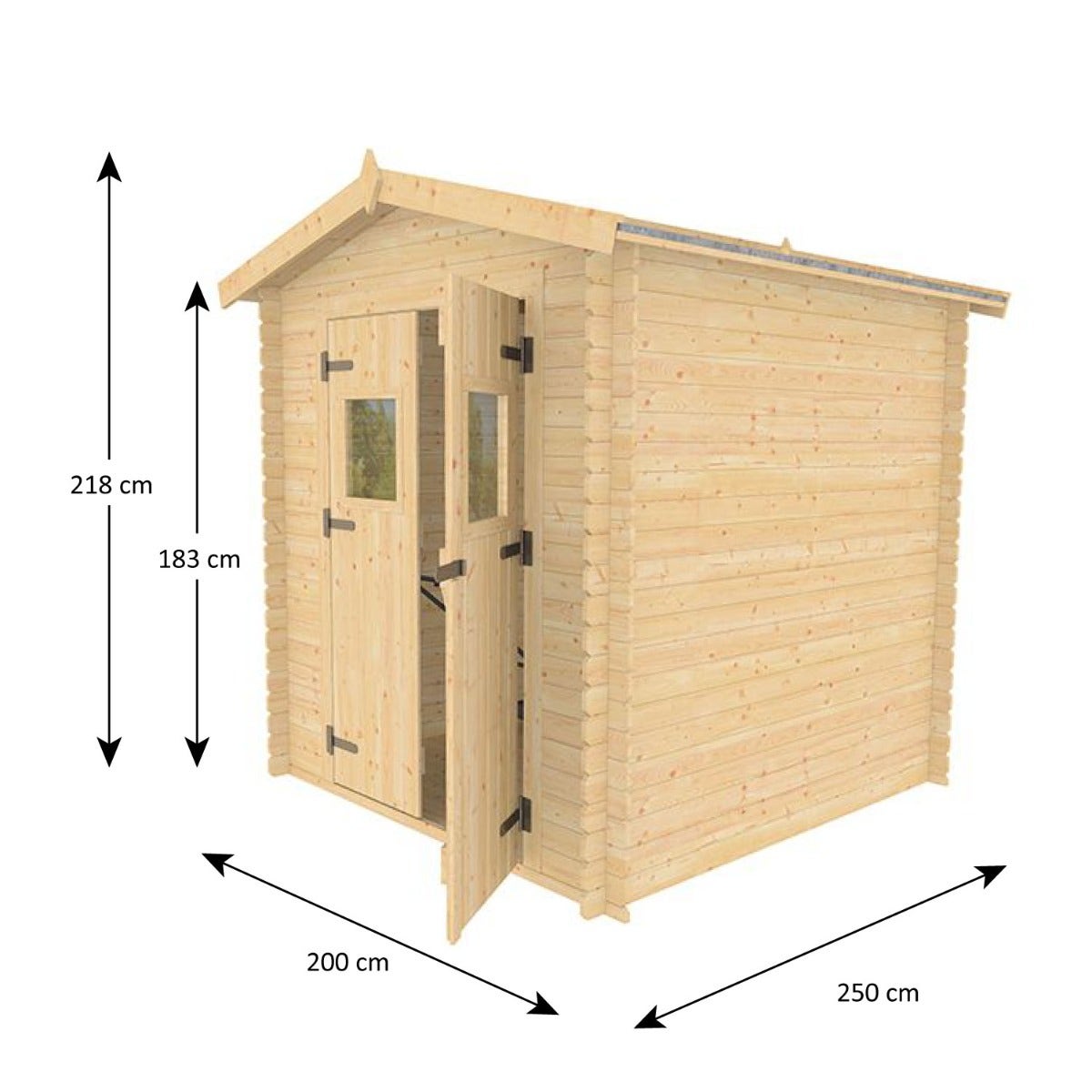 Abri de jardin - bois brut - 5 m² – Image 4