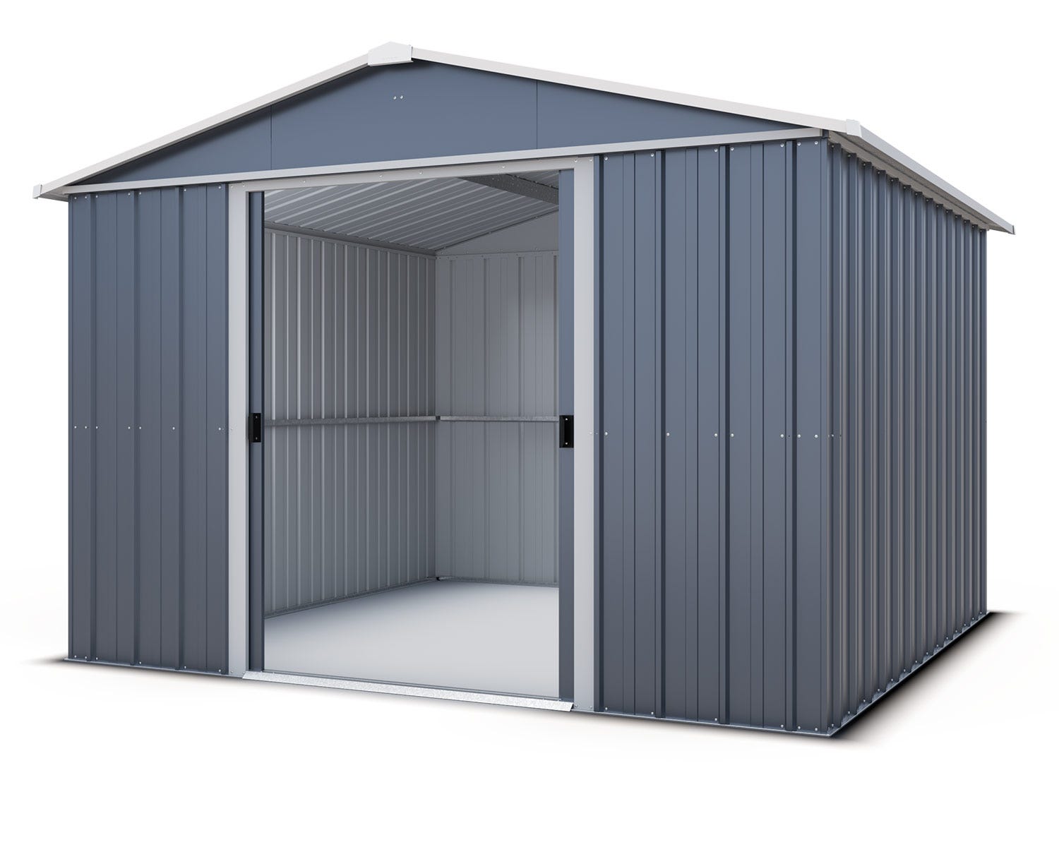 Abri de jardin métal gris Yardmaster 8,12 m² + kit d'ancrage – Image 3