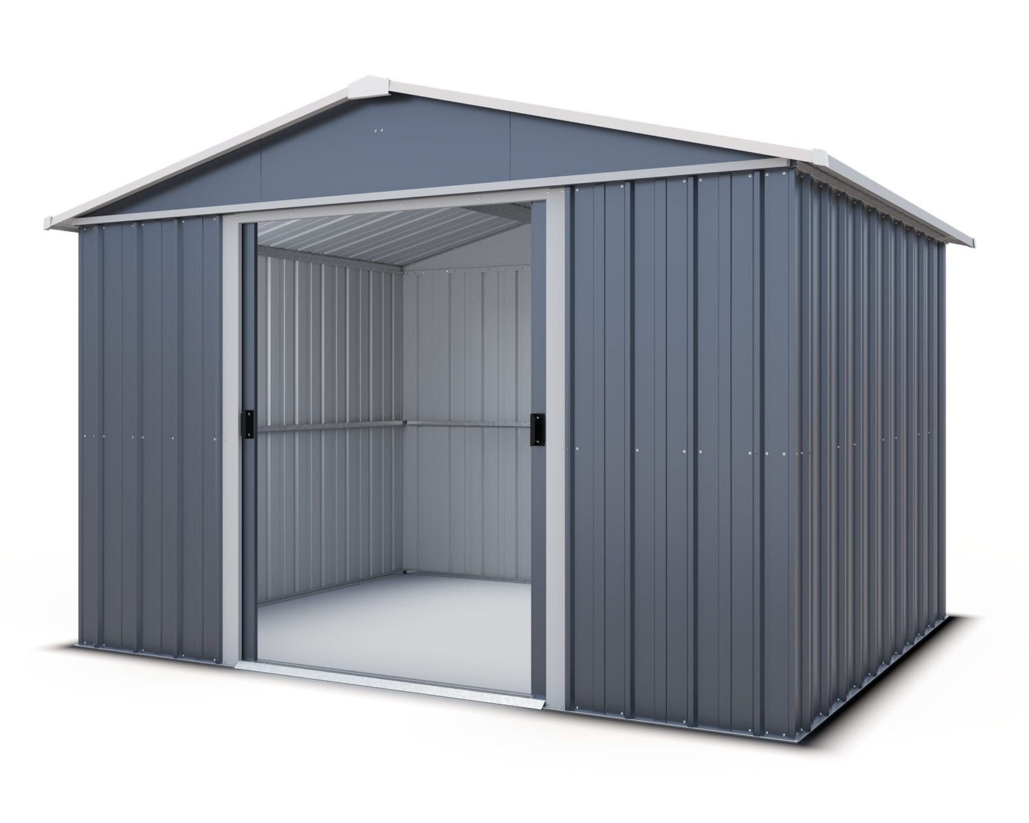 Abri de jardin métal gris Yardmaster 6,44 m² + kit d'ancrage – Image 3