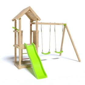 Aire de jeux bois 1,90 m EASY XPLORER - 6 enfants