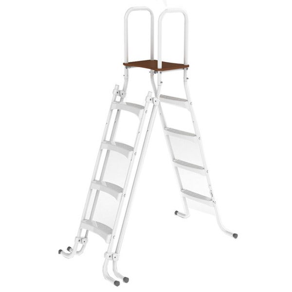 Piscine hors sol acier et résine ovale 7,60 x 4,55 x 1,32 m gris dégradé LIBERTY – Image 8