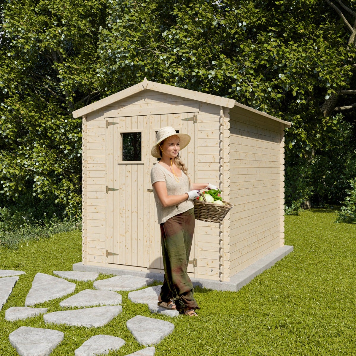 Abri de jardin - bois brut - 5 m² – Image 6