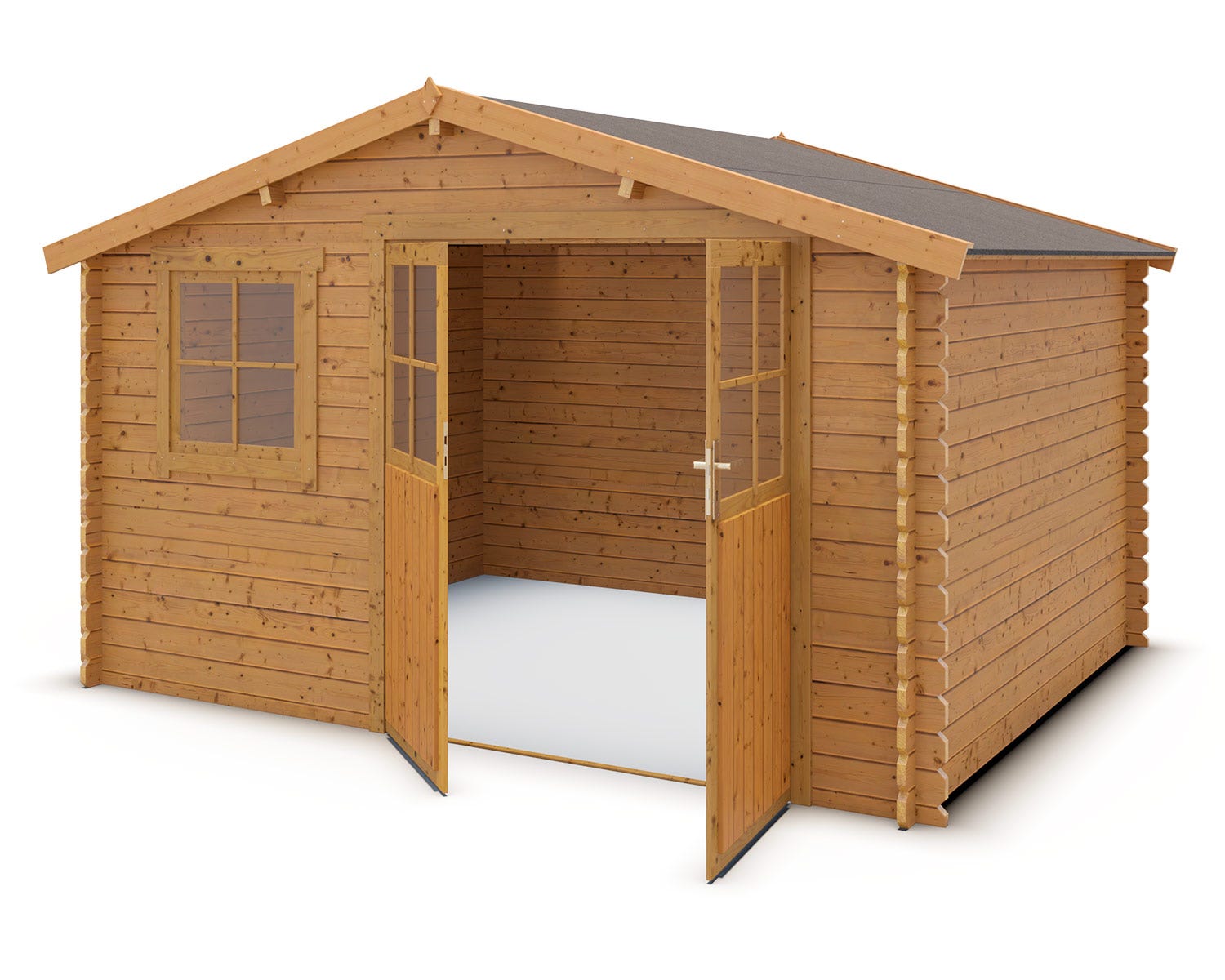 Abri de jardin Saturne - bois marron - 10,5 m² – Image 3