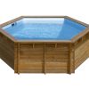 Piscine hors sol bois ronde Ø 4 x 1,17 m VANILLE