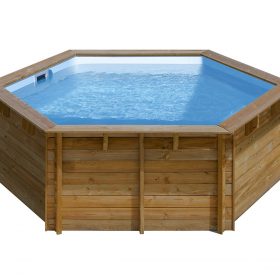 Piscine hors sol bois ronde Ø 4 x 1,17 m VANILLE