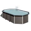 Piscine ovale composite 6,64m x 3,86m x 1,54m avec filtration à sable