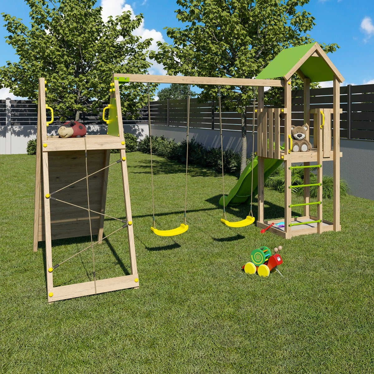 Aire de jeux bois 2,20 m OLYMPIA XPERIENCE - 9 enfants – Image 5