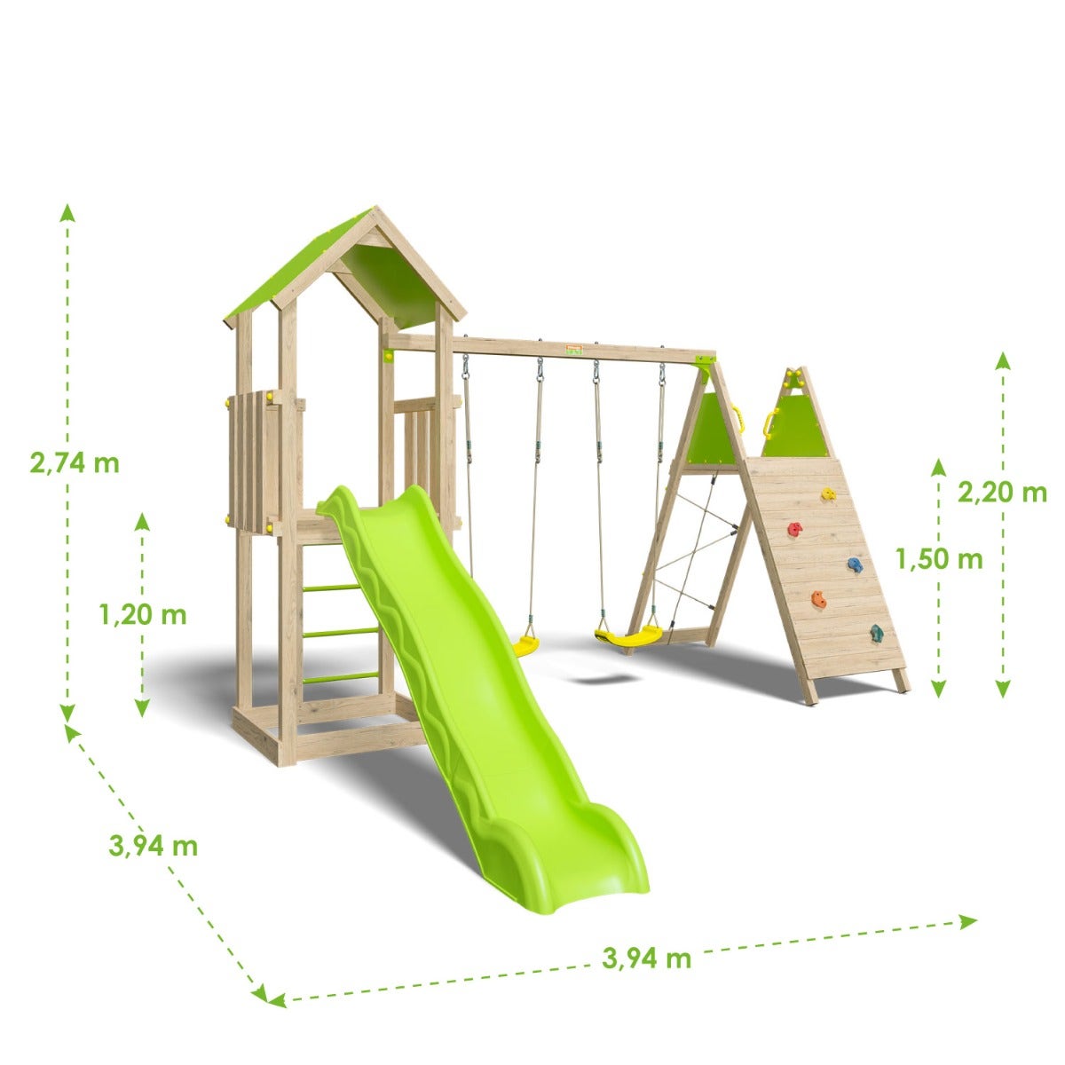 Aire de jeux bois 2,20 m OLYMPIA XPERIENCE - 9 enfants – Image 6