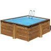 Piscine hors sol bois carrée 3,05 x 3,05 x 1,19 m CARRA
