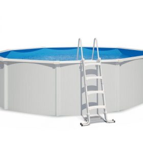 Piscine hors sol acier ronde Ø 4,55 x 1,20 m blanche SAPHIR
