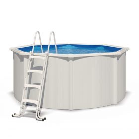 Piscine hors sol acier ronde Ø 3,65 x 1,32 m blanche SAPHIR