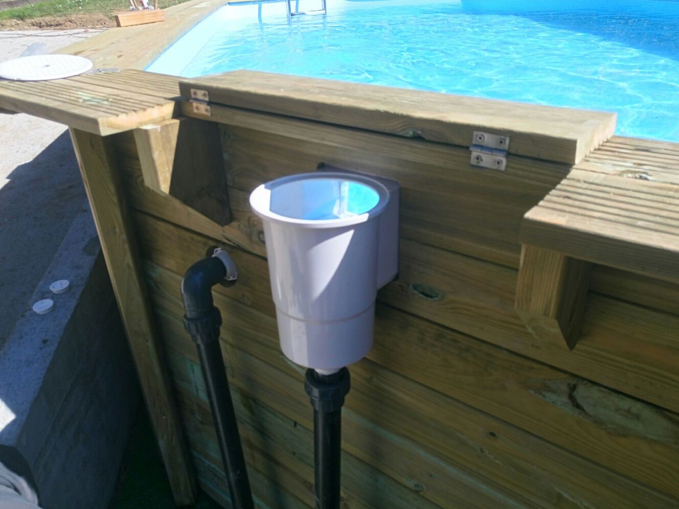 Piscine hors sol bois ovale 4,36 x 3,36 x 1,17 m GRENADE – Image 10