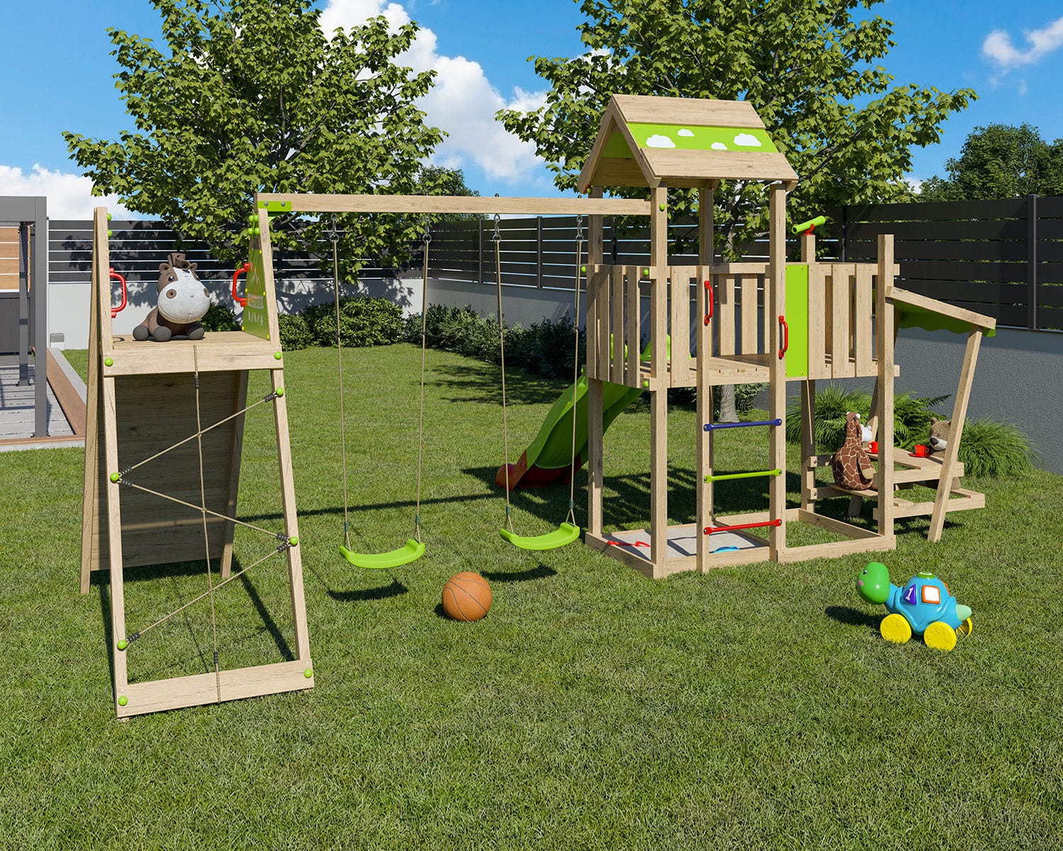 Aire de jeux bois 2,20 m ZESTY XPRESSION XL - 14 enfants – Image 6