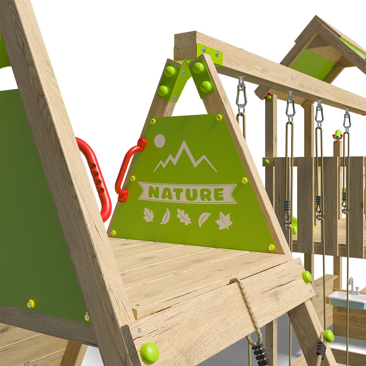 Aire de jeux bois 2,20 m ZESTY XPRESSION XL - 14 enfants – Image 10